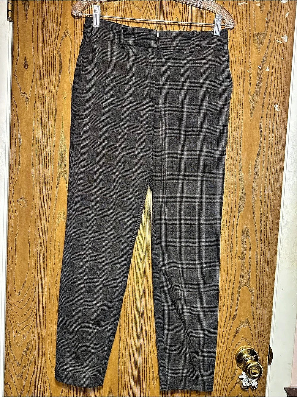 Plaid Trousers in Black